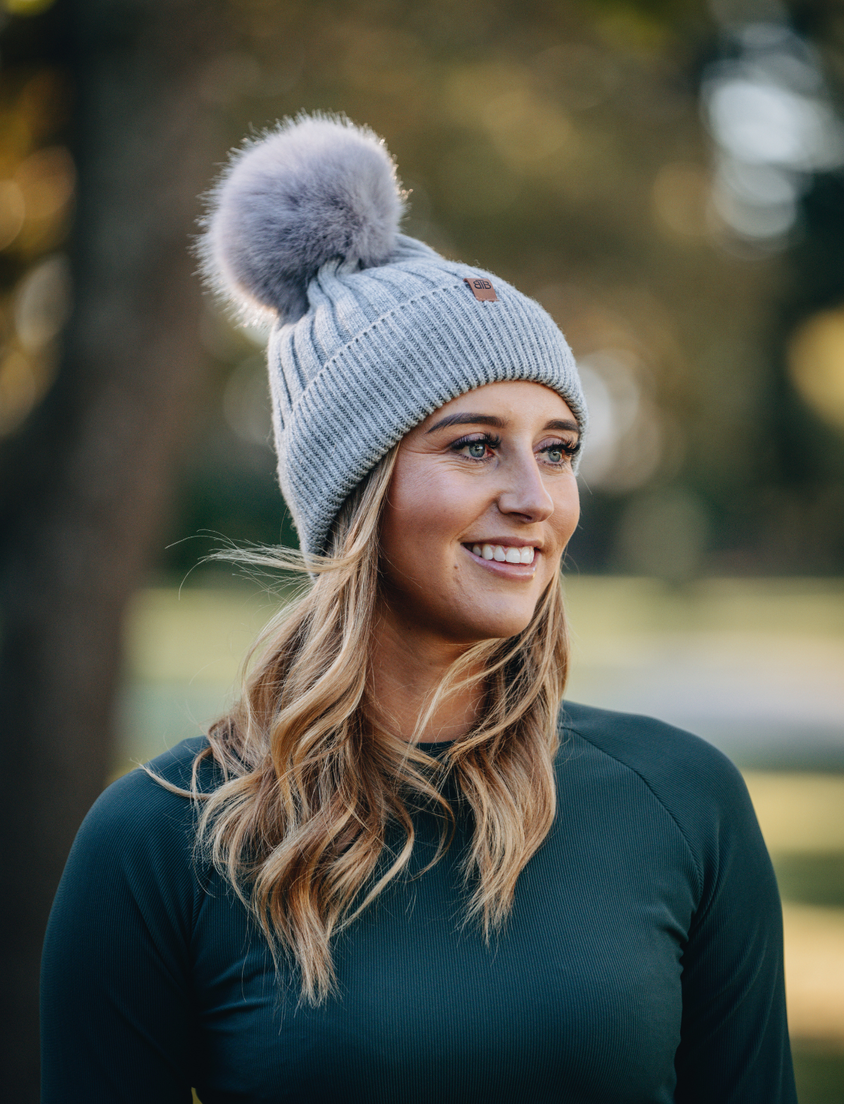 WOOL BLEND POMPOM BEANIE