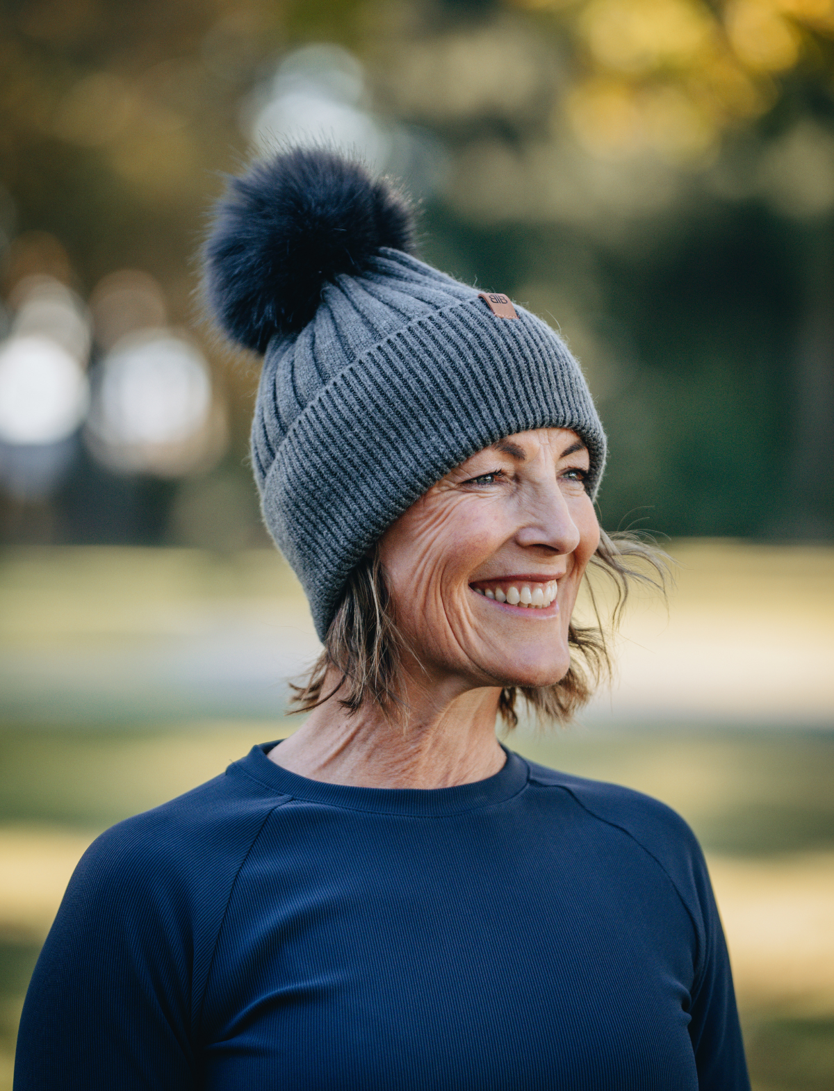 WOOL BLEND POMPOM BEANIE